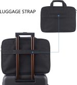 KROSER Laptop Bag Expandable Lightweight Briefcase for 17.3" Laptop Premium Business Work Bag Water-Repellent Messenger Bag with RFID Pockets for School/Travel/Women/Men-Black - Image 6